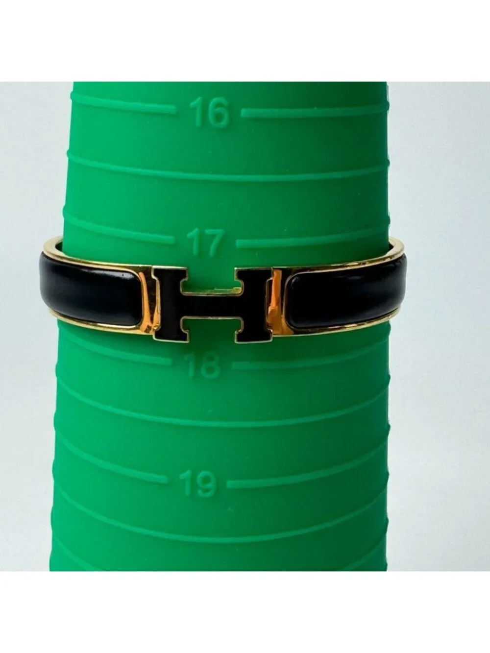 Hermes Clic Clac Bracelet Black Gold